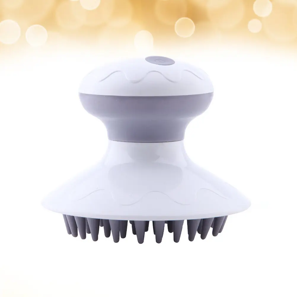 

Electric Head Massager White Rechargeable Waterproof Scalp Massager Mini Portable Relax Stress Release Massage Comb Brush
