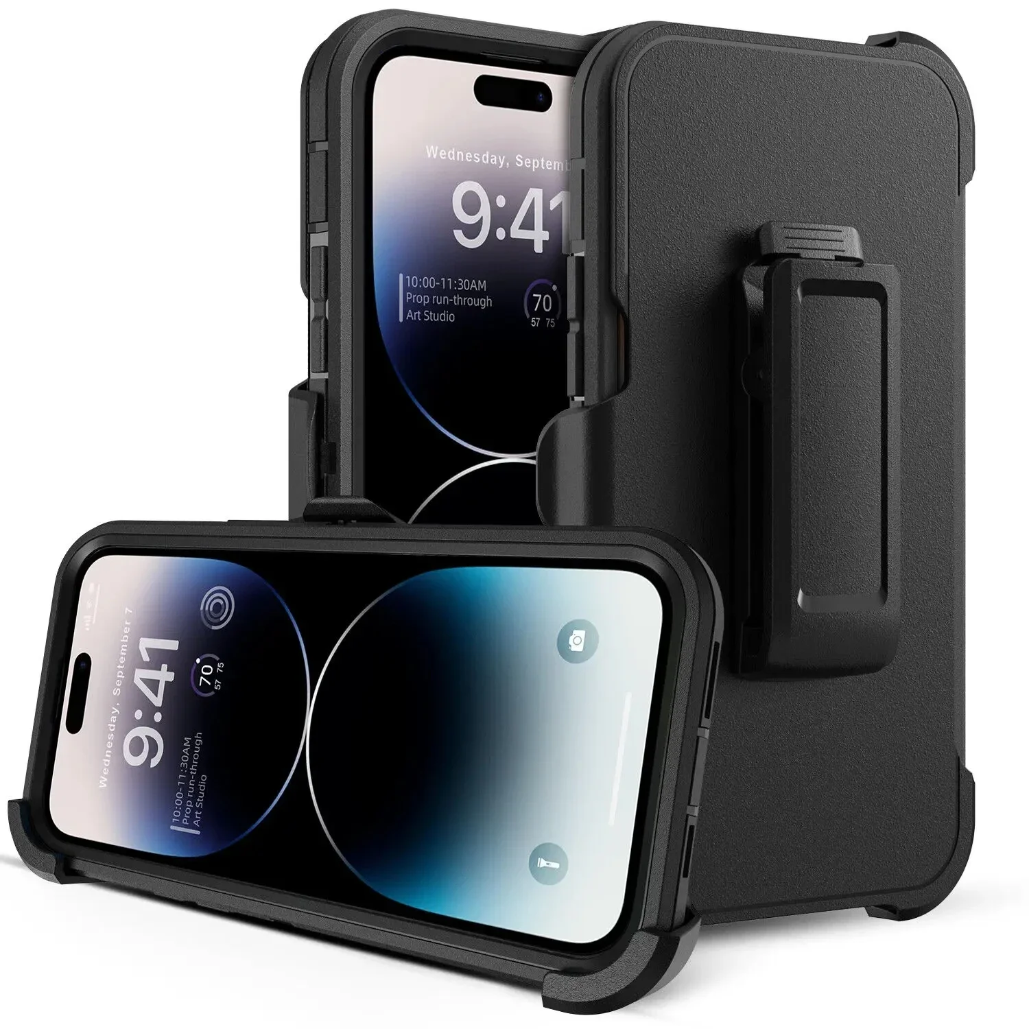 

Luxury Armor Otter Case Box for IPhone 15 14 13 12 11 Pro Max XS XR Plus with Clip Shockproof Soft Bumpers Protective Hard Cover