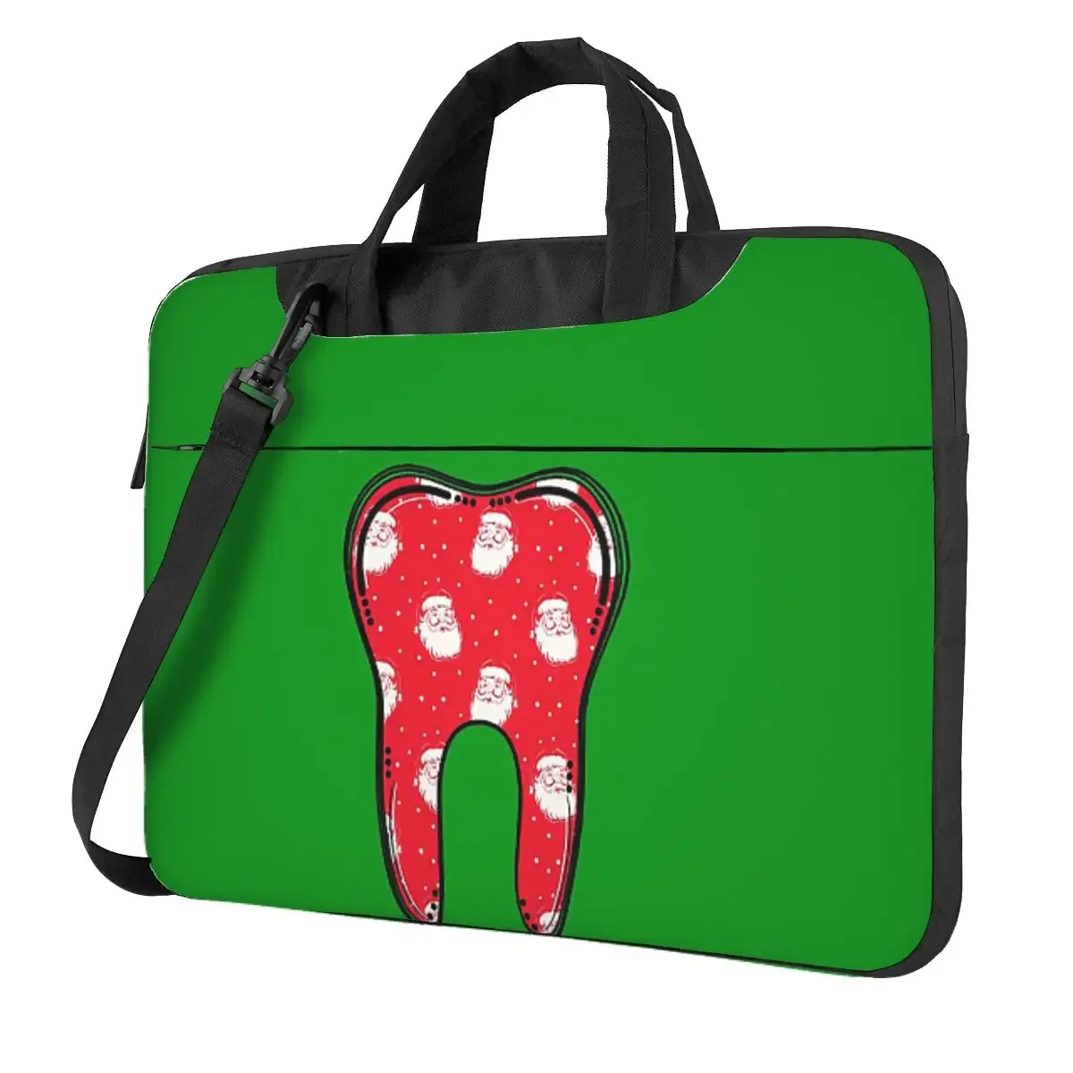 Christmas Tooth Dentist Dental Assistant Hygienist Dentistry Teeth Crossbody Laptop Bag Case Computer Bag Notebook Pouch Macbook