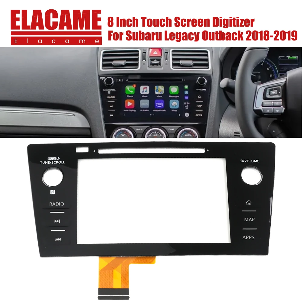 For Subaru Legacy Outback 2018-2019 WRX 2020 RHD 8 Inch Touch Screen Glass Digitizer 86431-AL66A 86431AL66A