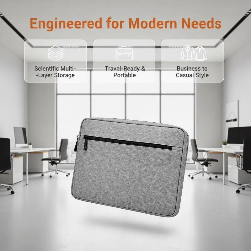 Durable Water Resistant Laptop Sleeve Shockproof Protective Computer Bag Carrying Case for Office Commute Business Travel Schoo