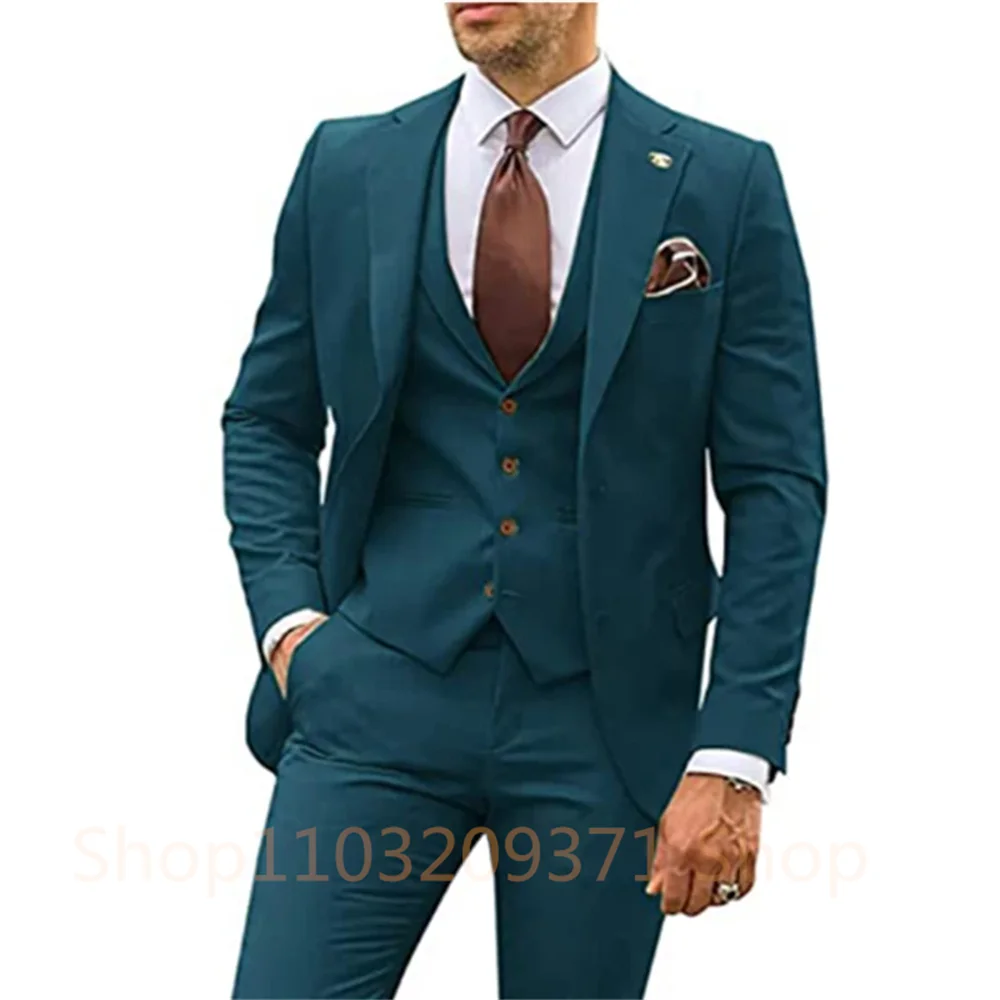 New Light Gray Groom Groomsman Men Suit Wedding Party Formal Occasions Business Male Tuxedo 3 Piece Set Jacket Vest Pants