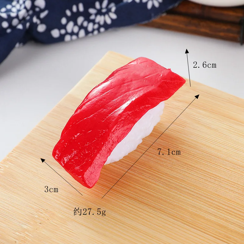 Miniaturen Kunstmatige Nep Sushi Simulatie Schattig Pvc-Materiaal Vis Garnalen Zalm Plakjes Model Schilderij Rekwisieten Benodigdheden