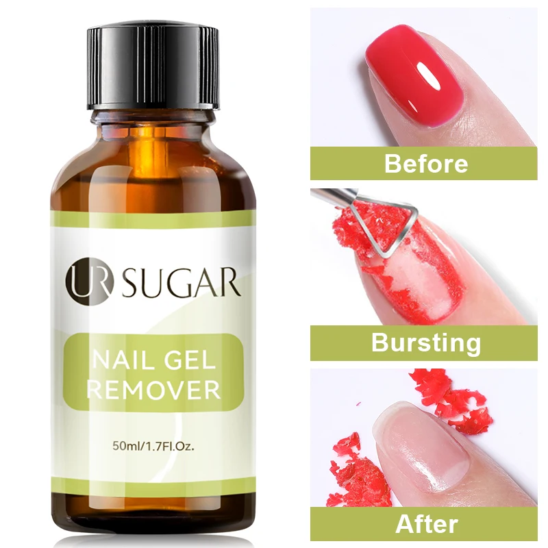 UR SUGAR 50ml เล็บเจล Polish Remover Soak Off กึ่งถาวร UV GEL ลบ Quick Clean เล็บเล็บเครื่องมือกําจัด