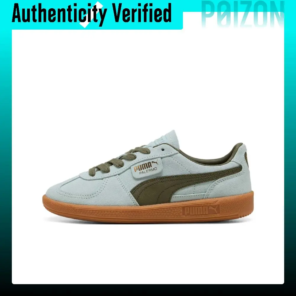 PUMA Palermo Breathable Low top German Army Trainers Unisex Green 396463-51