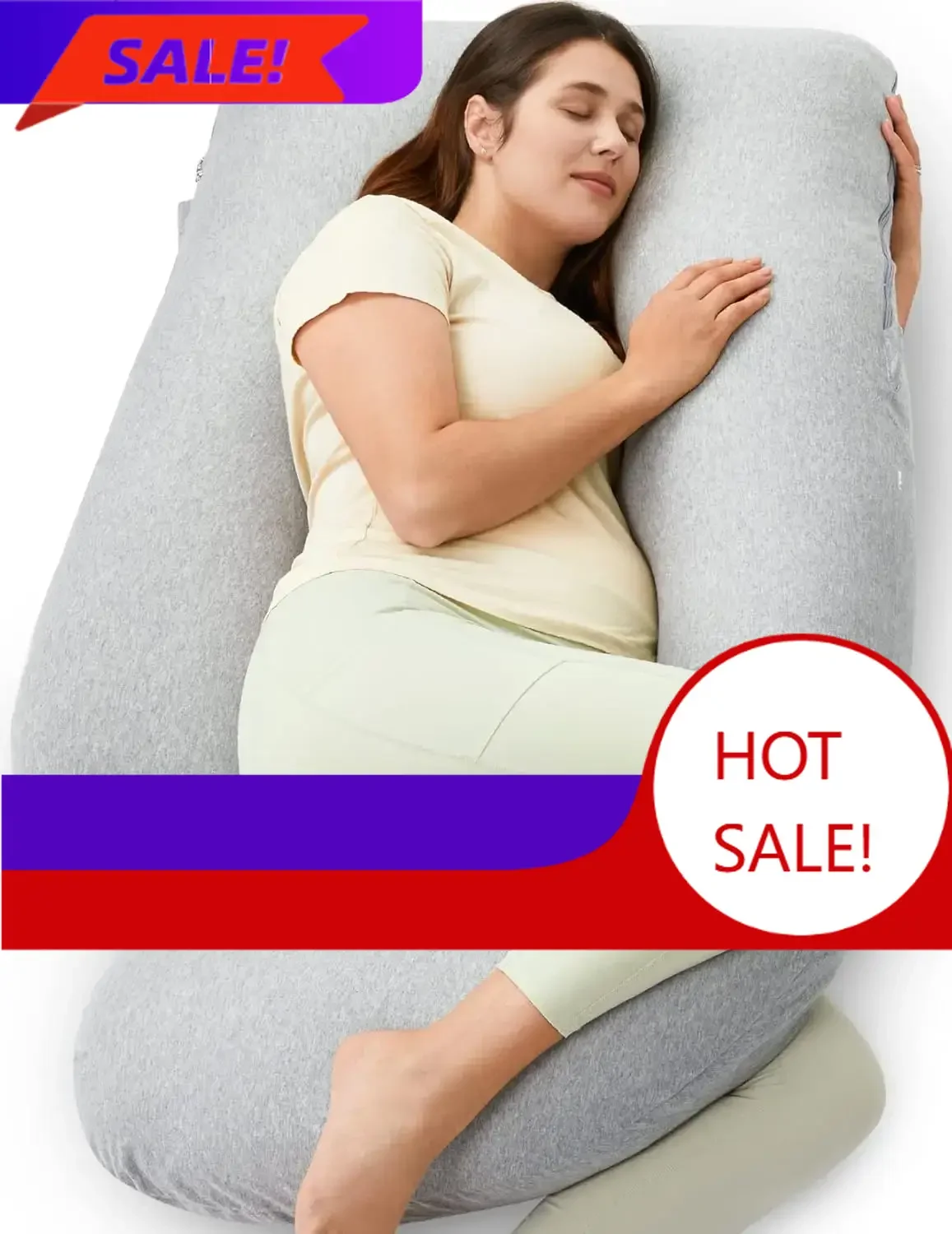 

BestsellerBestsellerBestseller[Discounted Price!]U Shaped Pregnancy Pillows with Cotton Removable Cover, 57 Inch Full Body Pillo