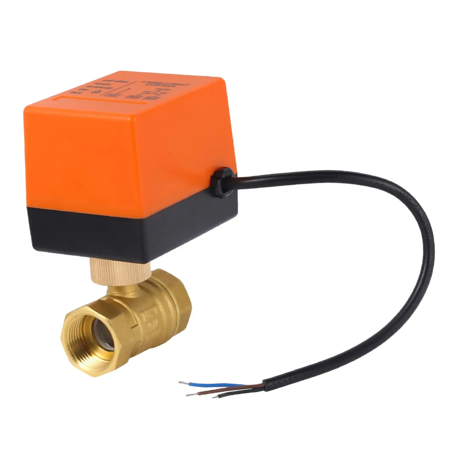 Electric Flow Control 3 Way Brass Motorized Ball Valve Stable Performance Valve for HVAC Water Automation