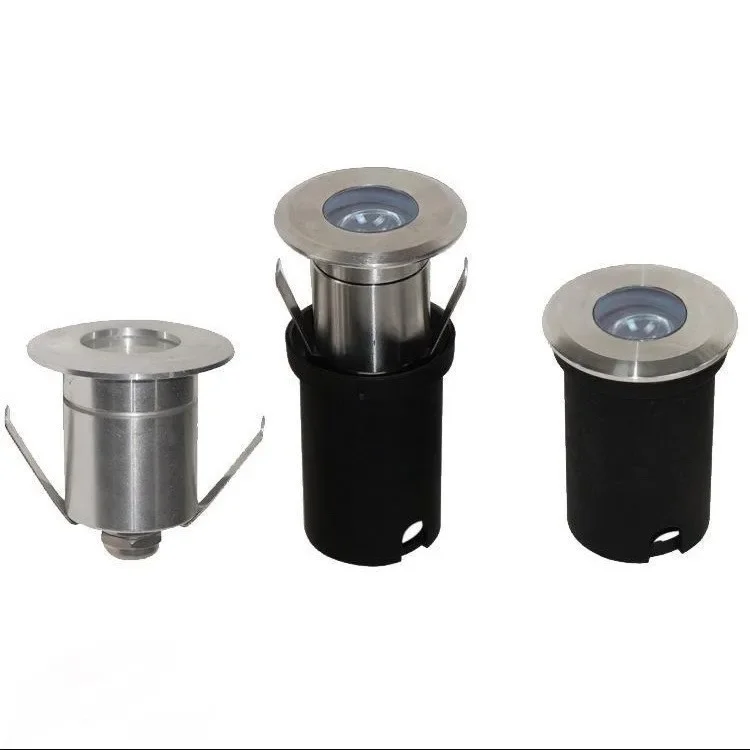 1W/3W LED Outdoor Recessed Deck Light Waterproof IP68 DC12V/24V Garden Underground Lamp for Landscape Sidewalk Lighting
