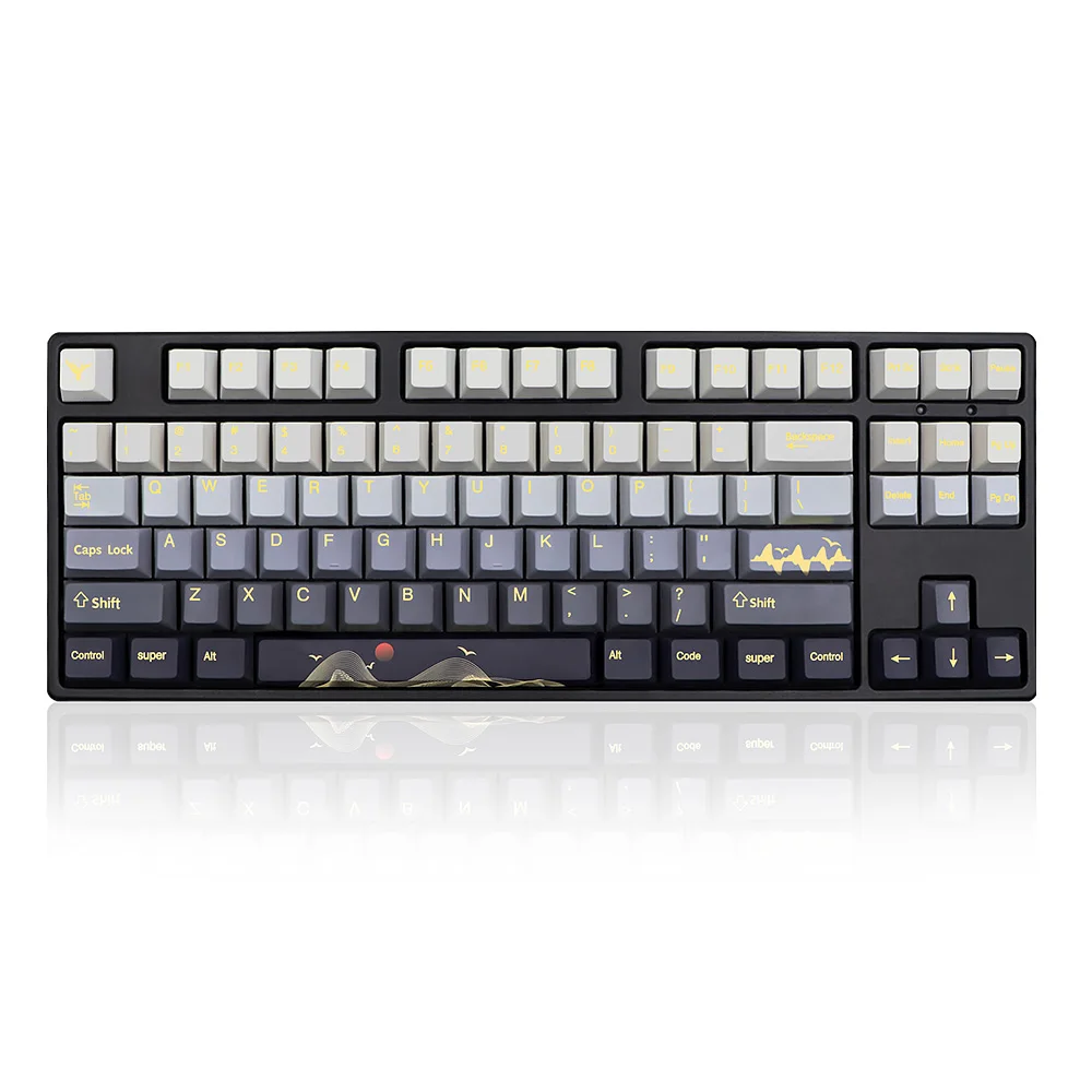 136 Keys Gradient Mountain Keycaps Cherry Profile Keycap PBT Dye Sublimation Key Caps For MX Switch Mechanical Keyboard