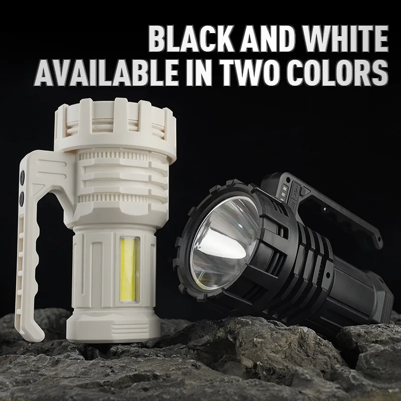 New White Laser Long Range Lantern Outdoor Strong Light LED Flashlight Rechargeable Long Life Searchlight Portable High Power