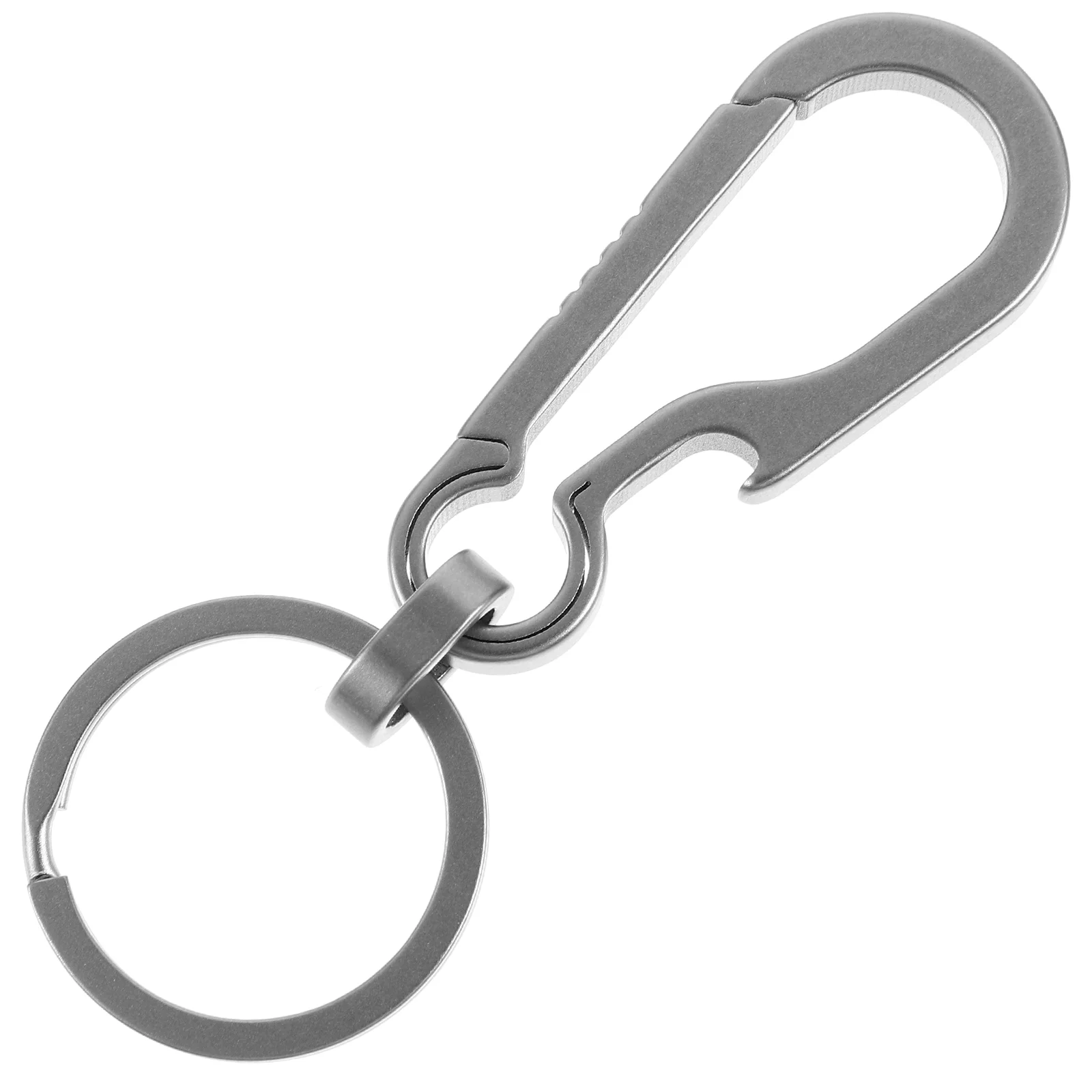 Titanium Carabiner Keychain Bottle Opener Men's Women's Minimalist Waist Lightweight for Climbing Hiking Camping