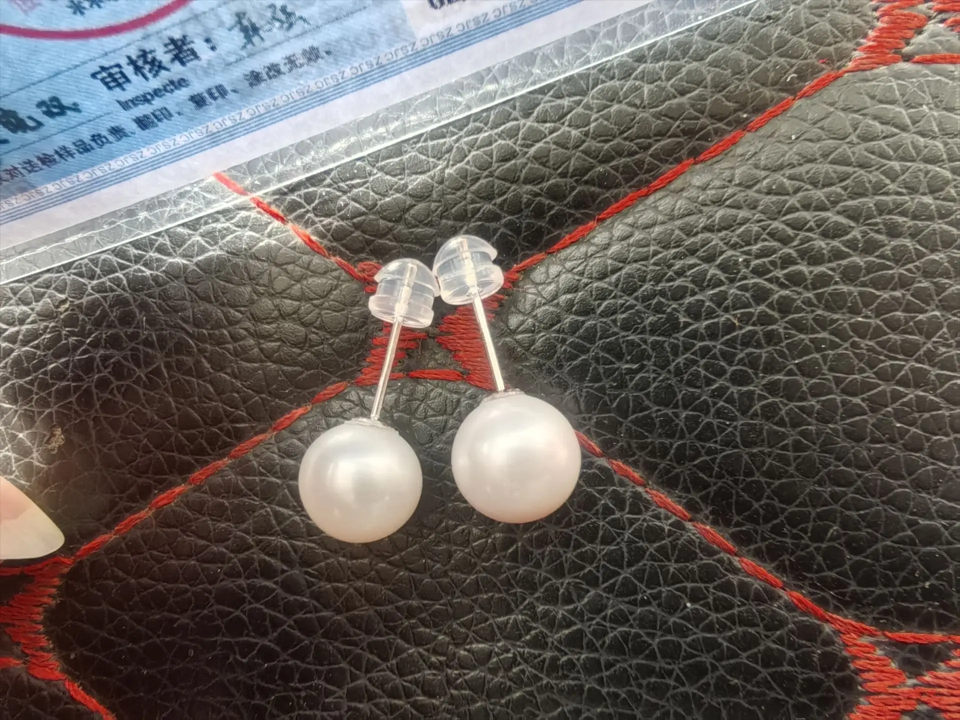 Send the certificate NATURAL 9-10MM 10-11MM 11-12MM 12-13mm Japan akoya white ROUND PEARL EARRING 14k gold 18k gold