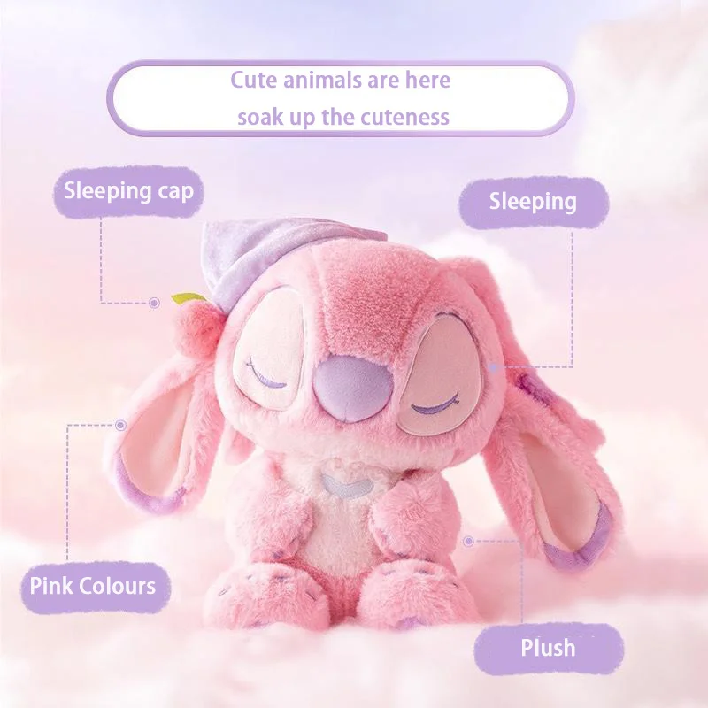 MINISO-Boneca anjo ponto para bebê, Boneca de pelúcia série ponto macio, Presente sono doce, estoque genuíno e autorizado, bonito e macio