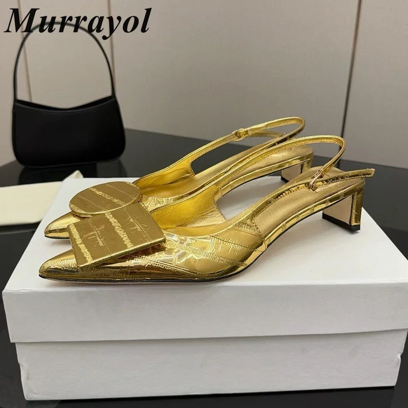 

Sandals woman Embossed Slingback Heels – Geometric Square & Circle Decor Pointed Toe Pumps for Party Daily Wear & Fashion Looks