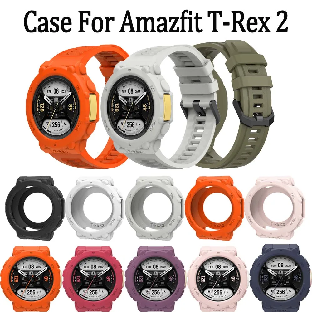 حافظة حماية من السيليكون لساعة Amazfit T-Rex 2 الذكية حزام سيليكون واقي مصد السيارة غطاء شل Amazfit T-Rex 2 ملحقات #1