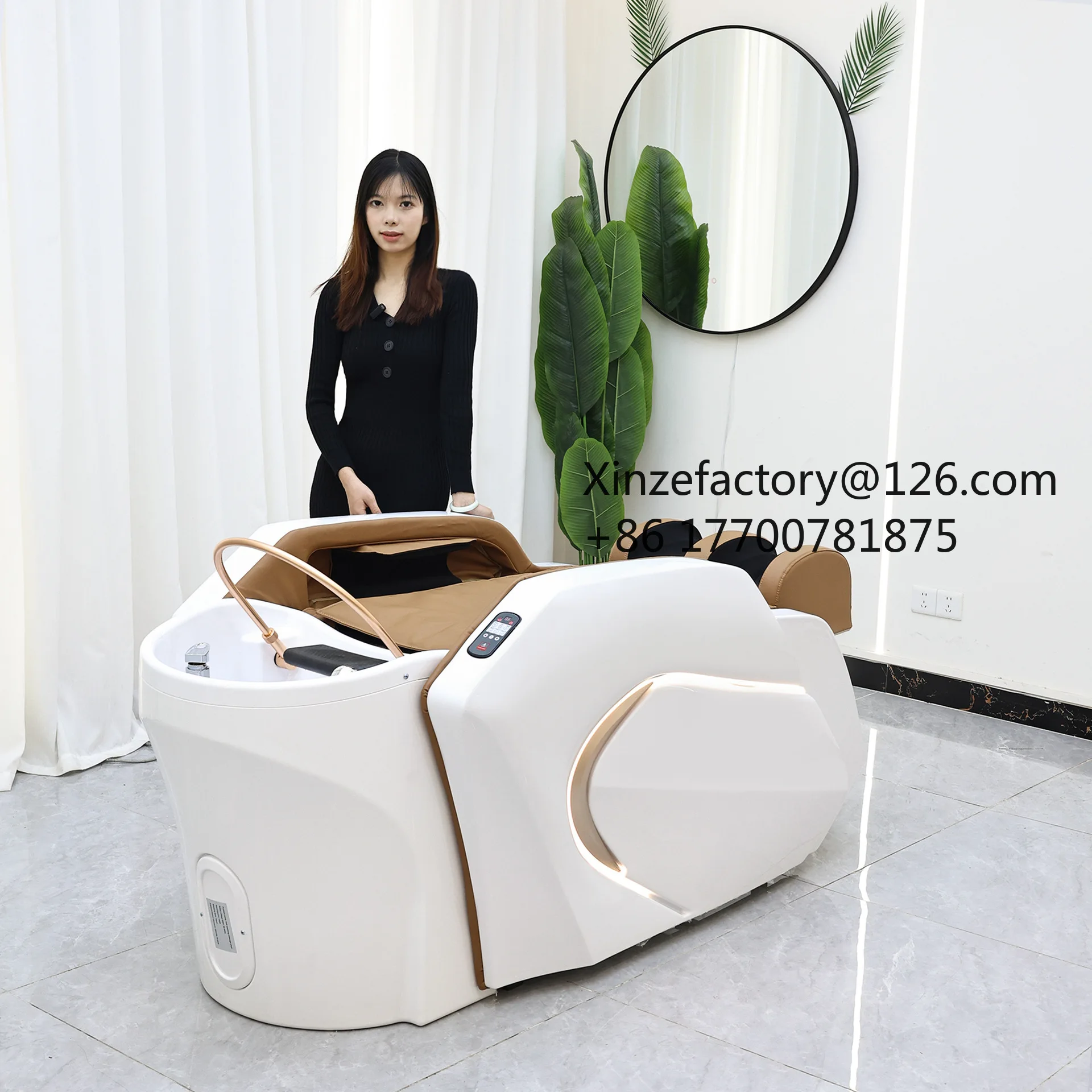 

Factory Direct 2026 Top Rated Intelligent Electric Massage Shampoo Bed Barber Shop Hair Salon Special Automatic Water Circulatio