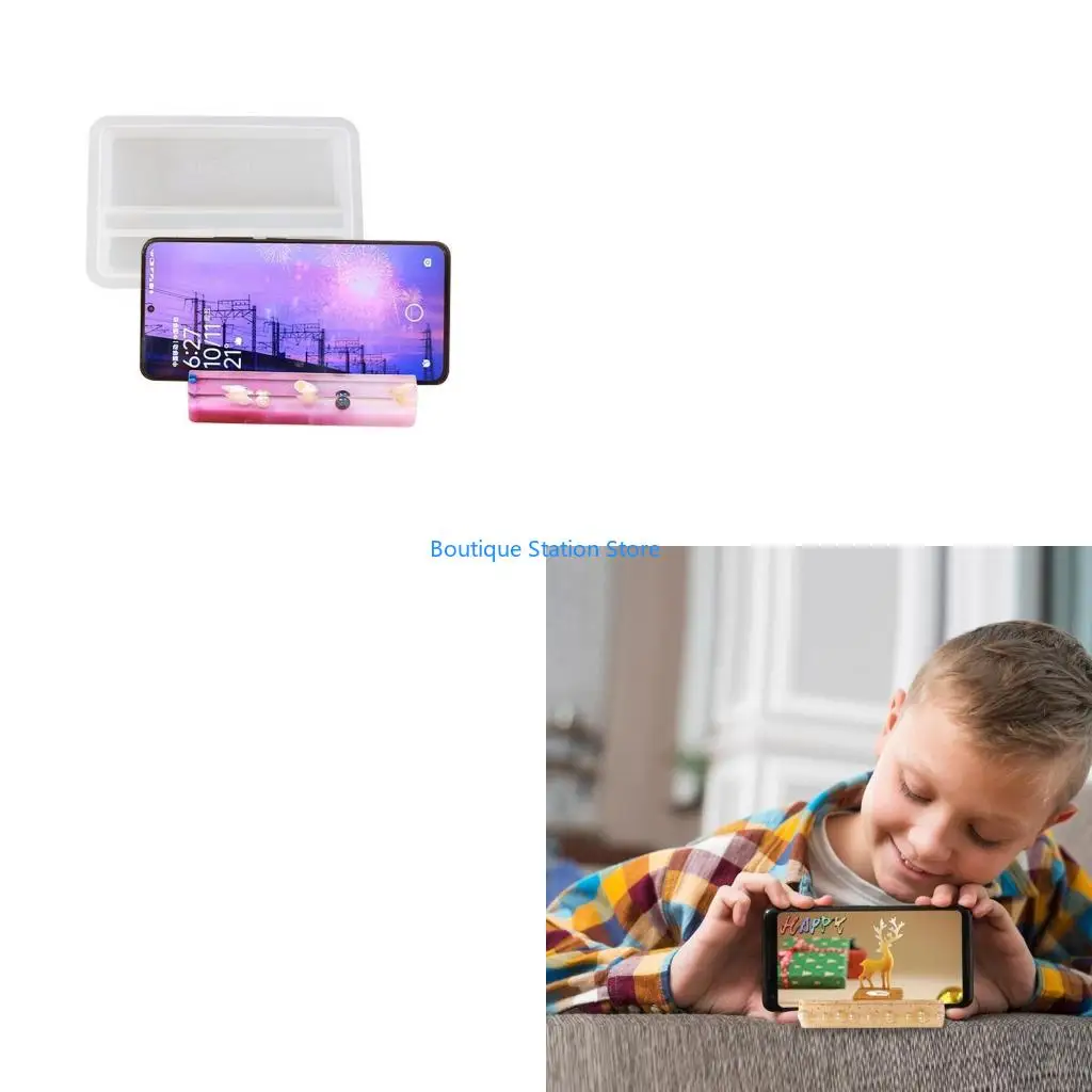 

Y55F силиконовая форма для держателя телефона, прямоугольная форма для изготовления мобильной подставки, форма для поддержки для