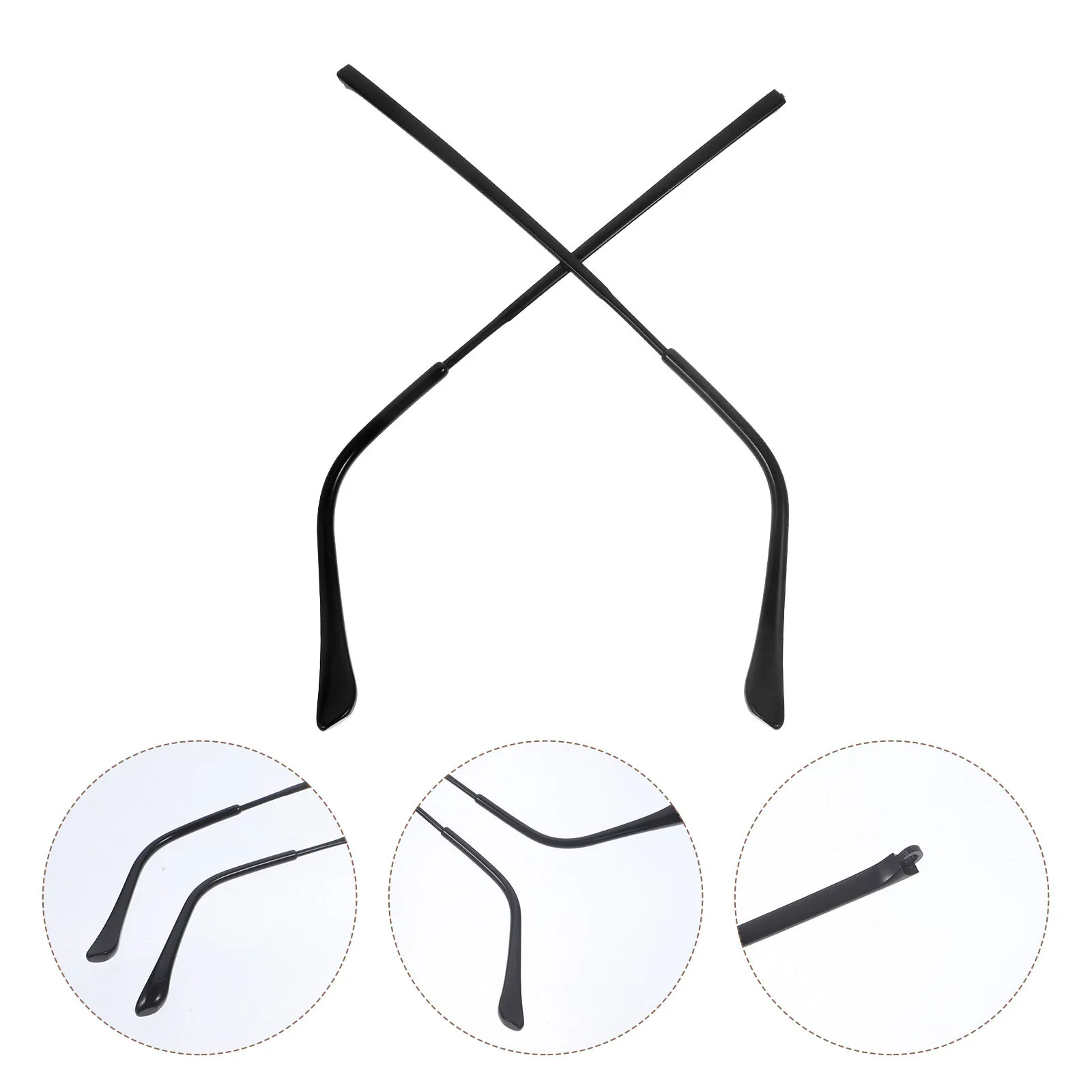 

1Pair Glasses Arm Replacement Metal Universal Eyeglasses Temple Repair Kit Compatible for Sunglasses Reading Glasses Optical
