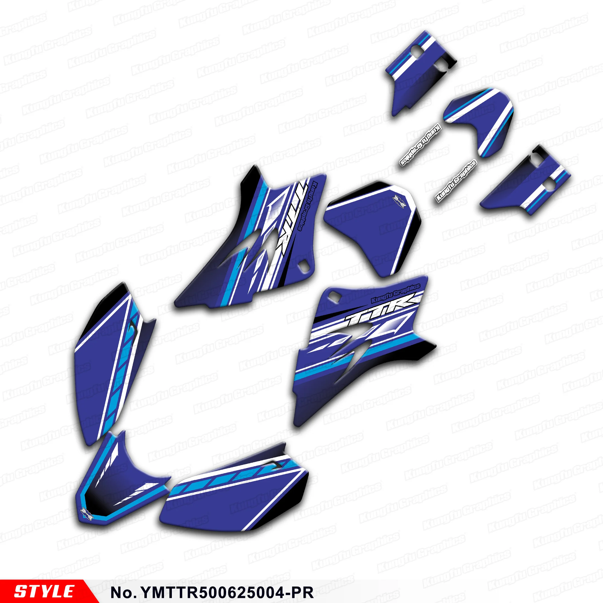 

JY RACING Sticker Sheet Motorcycle Decals for Yamaha TT-R50E TTR 50 TT-R50 2006-2026, Decoration, YMTTR500625004-PR