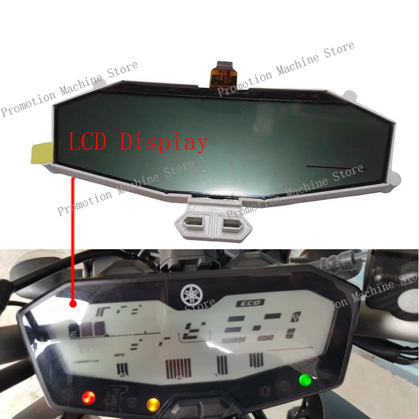 New Replacement LCD Display For YAMAHA MT07 MT-07 / FZ-07 / Tracer 700 2014-2020 Speedometer Lcdscreen Instrument LCD Screen