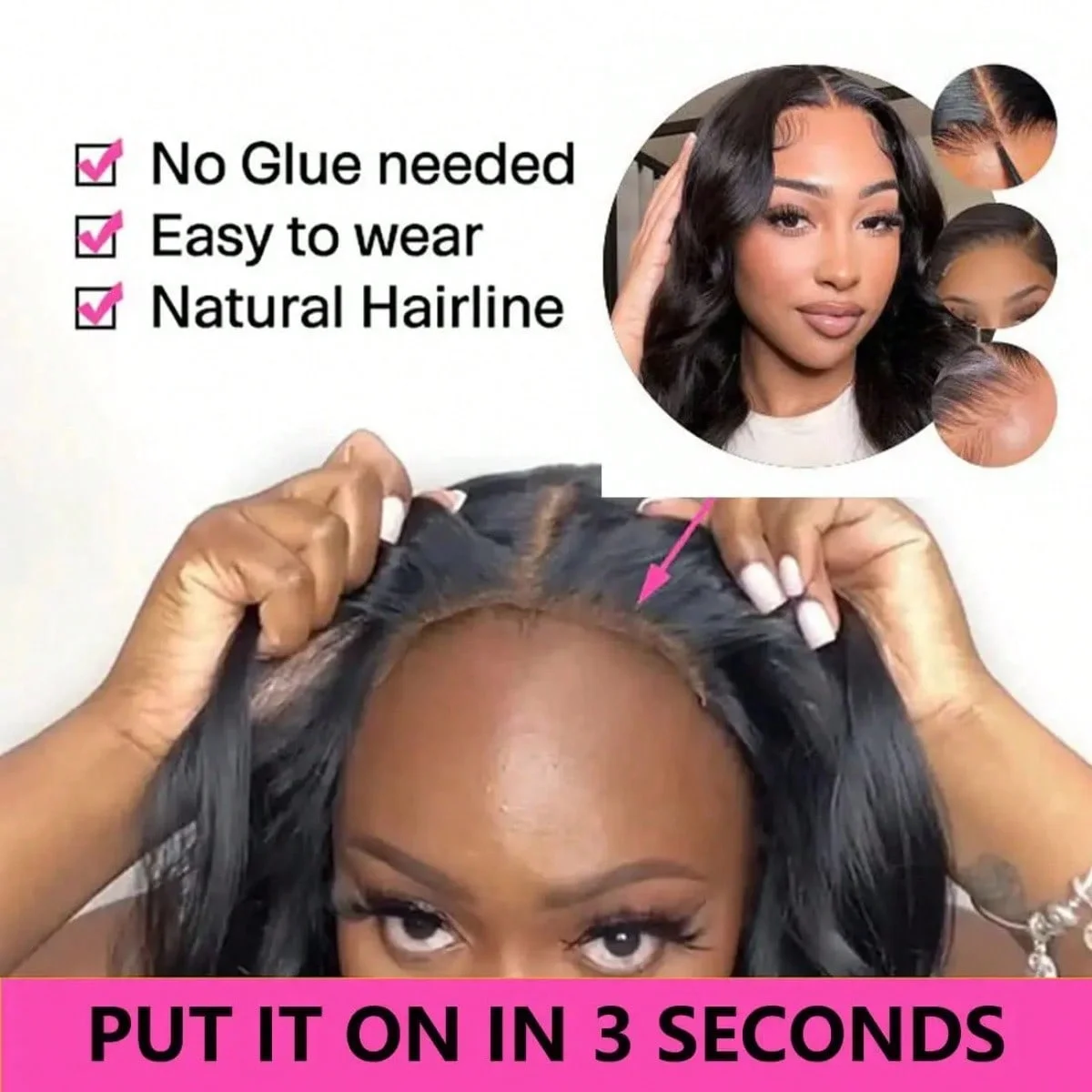 40 Inch 13x4 13x6 Pre-cut Lace Front Wigs  Baby Hair 5×5 Glueless Wear 200% Density Brazilian Straight Human Hair Wigs Black Women Remy Hair Preplucked With Baby Hair - view 5