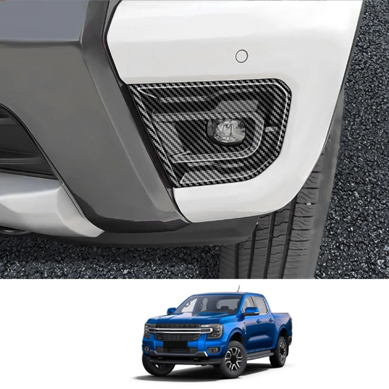 

Автомобильная передняя противотуманная фара из углеродного волокна с рисунком для Ford Ranger 2023 +