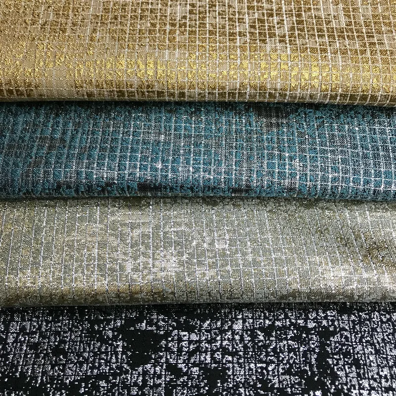 

Металлическая проволока, клетчатая жаккардовая ткань, современная скатерть, подушка, сумка, дизайнерская швейная ткань «сделай сам», оптовая продажа