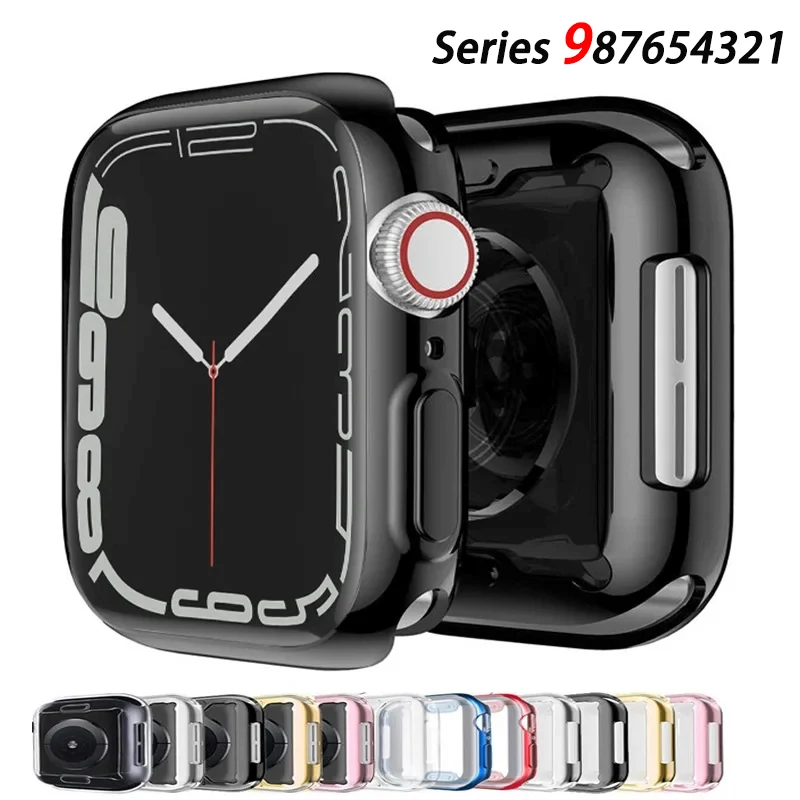 Cover For Apple Watch Ultra 2 1 49mm for iWatch Series 9 8 7 6 SE 5 4 41mm 45mm 38mm 40mm 42mm 44mm Screen Protector Case bumper