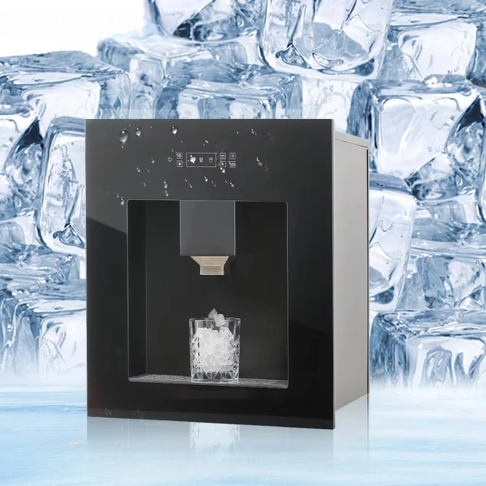 Factory customized built-in 2-in-1 water dispenser with ice maker, bottom loading, 24 hours water output 50 kg, suitable