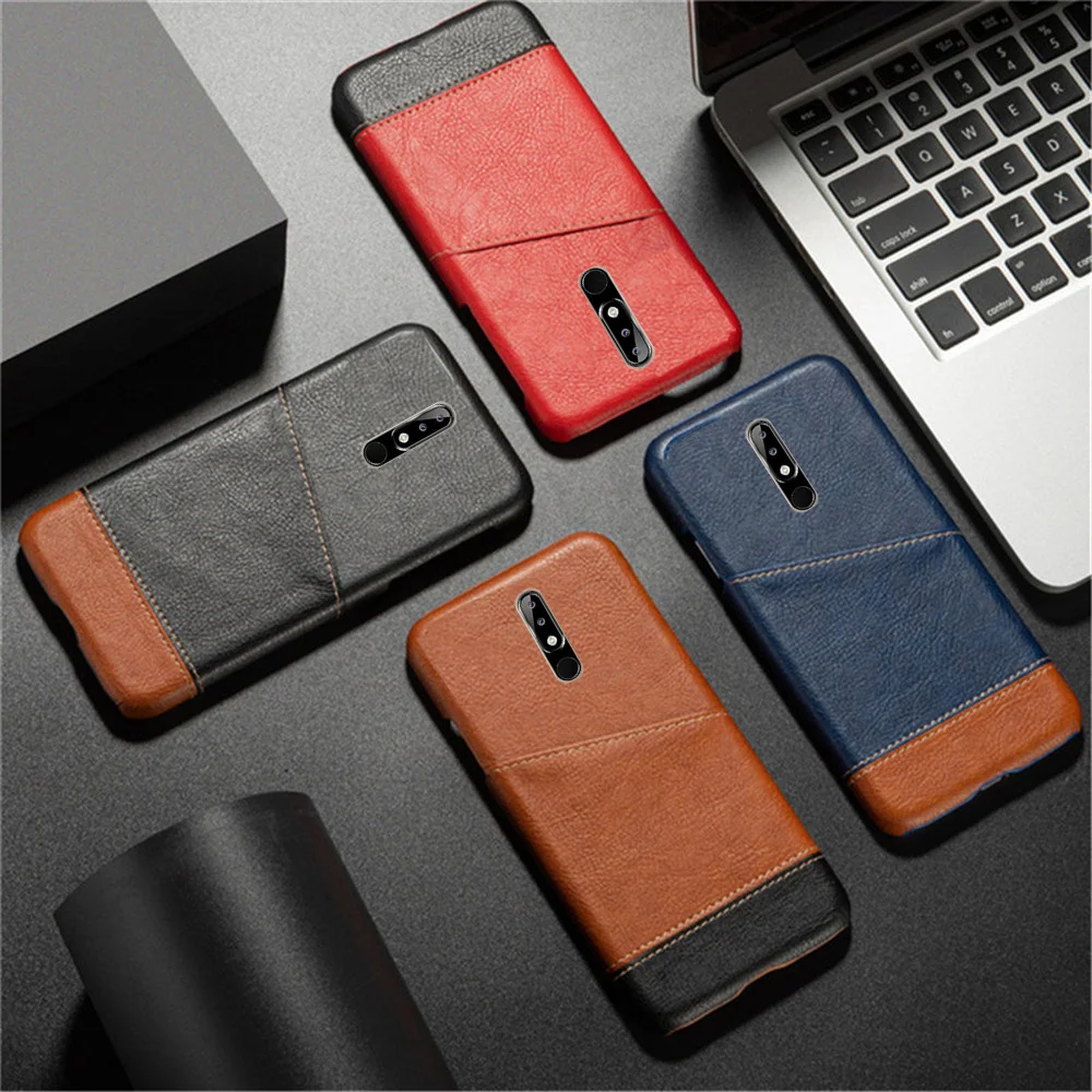 

Mixed Splice PU Leather Credit Card Cover for Nokia 3.1 Plus Case TA-1118 TA-1125 TA-1113 TA-1117 For Nokia 3.1 TA-1049 TA-1057