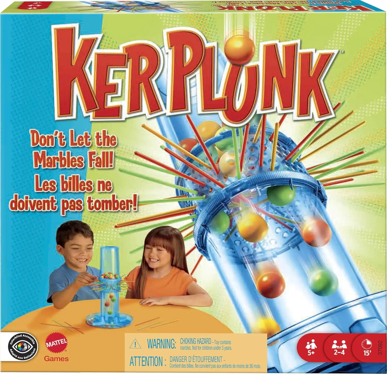 

Exciting Kids Game for 2-4 Players, Easy-to-Learn Family Fun, Prevent Marble Drop