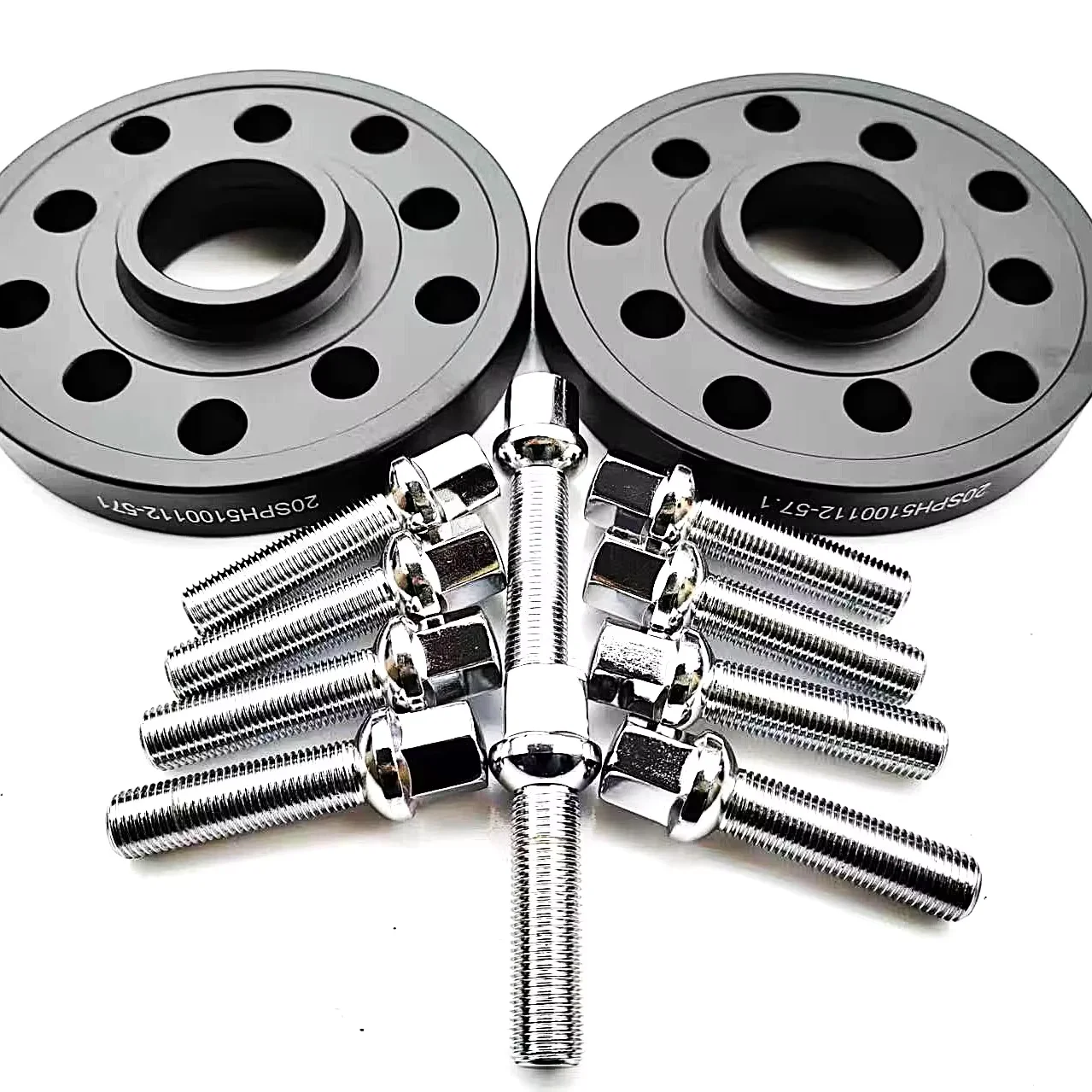 

2pcs 25mm thick PCD 5x100 5X112 CB57.1 Wheel spacers For Audi VW Golf/Bora/Polo/Jetta |10pcs 14x1.5 widen wheel bolts ball shape