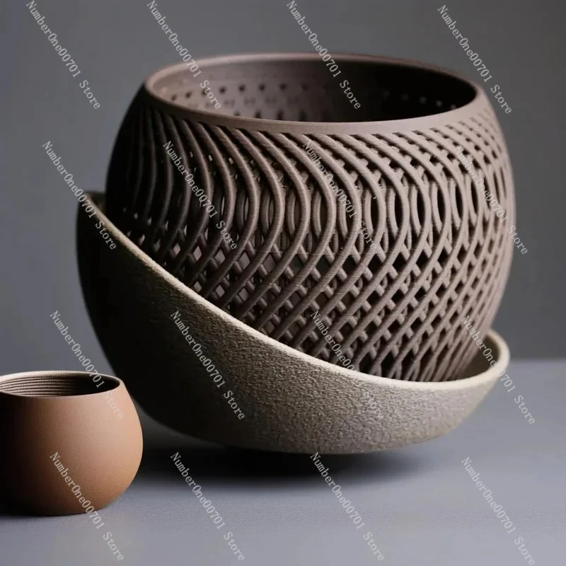 Flower pot 3D printing orchid flower pot polygonal succulent pot modern minimalist art elegant balcony decoration