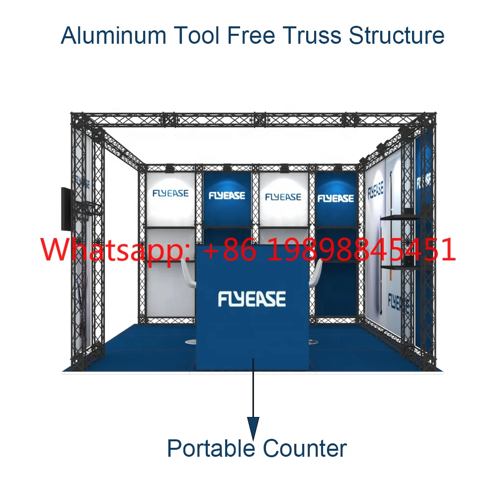 10x10 Custom Aluminum Exhibition Truss, Portable Modular Display Truss for Expo Trade Show Events