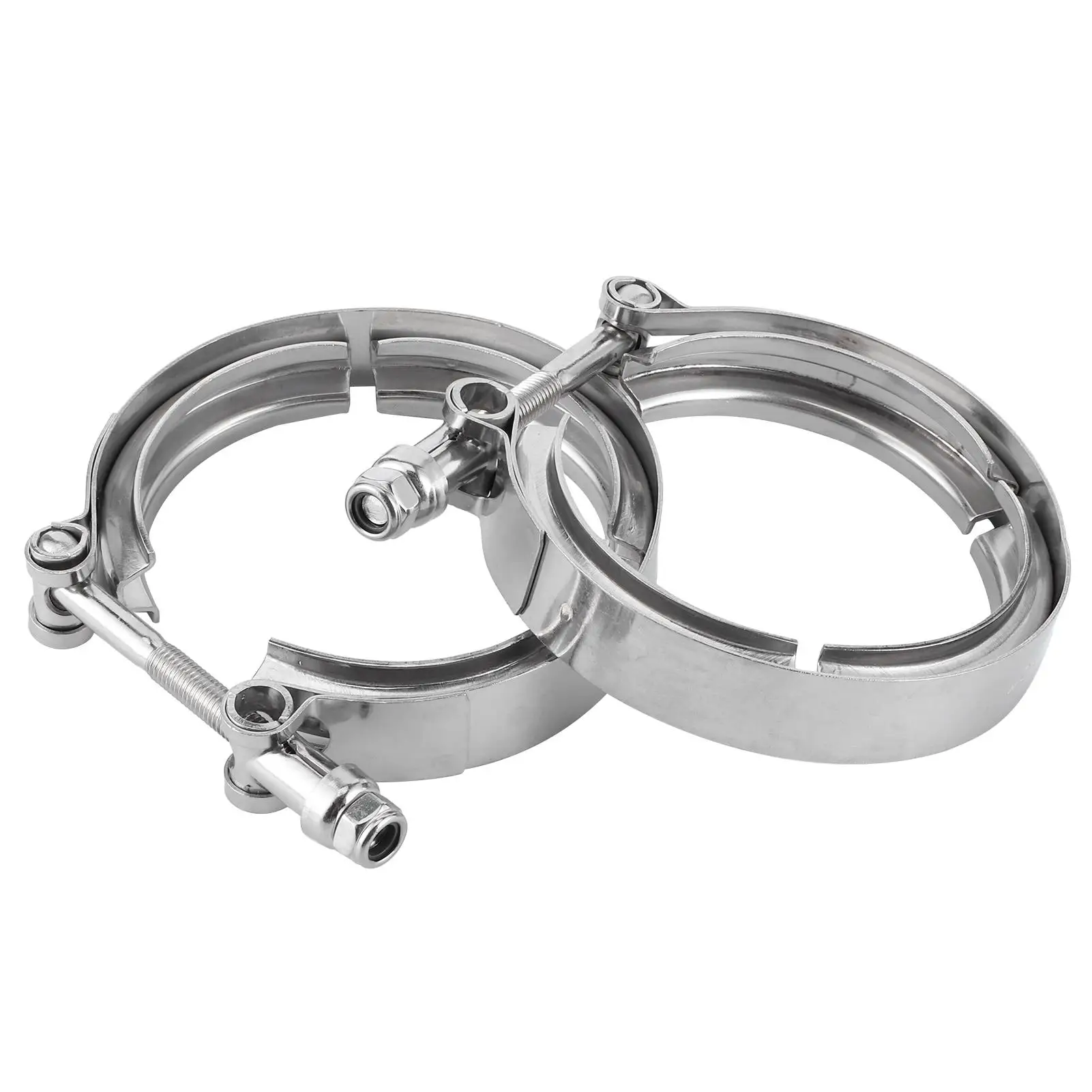 

Exhaust Pipe Clamp Professional for Standard Durbale Easy To Install V Band Clamp Stainless Steel for turbo Exhaust Downpipe