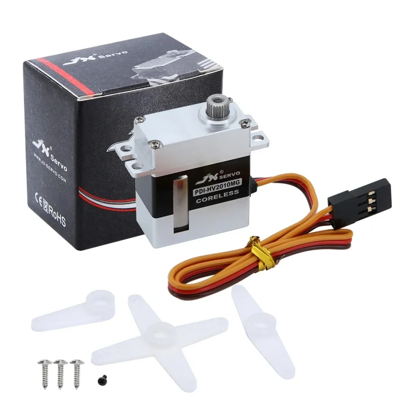 JX PDI-HV2010MG digitale servo 11 kg hoog koppel, mini-formaat kernloze motor 8,4 V voor RC helikopter robotarm auto bootmodellen