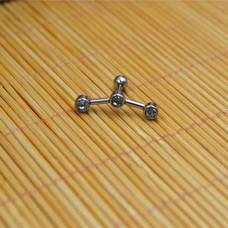 50pcs Body Jewelry Piercing - 20G Thin Bar Stainless Steel Earring Gems  Ear Helix Bar Rings Ear Cartilage Ear Diath Rings