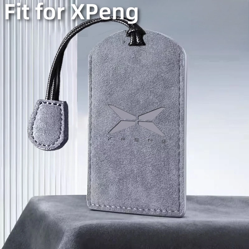 

Fit for XPeng G6 G9 X9 P7 Car Key Card Holder NFC Smart Card Case Suede Protective Shell