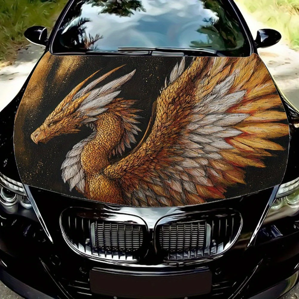 

Dragon Car hood packaging sticker, PVC material, self-adhesive waterproof, anti-slip paint, car exterior decoration accessories,
