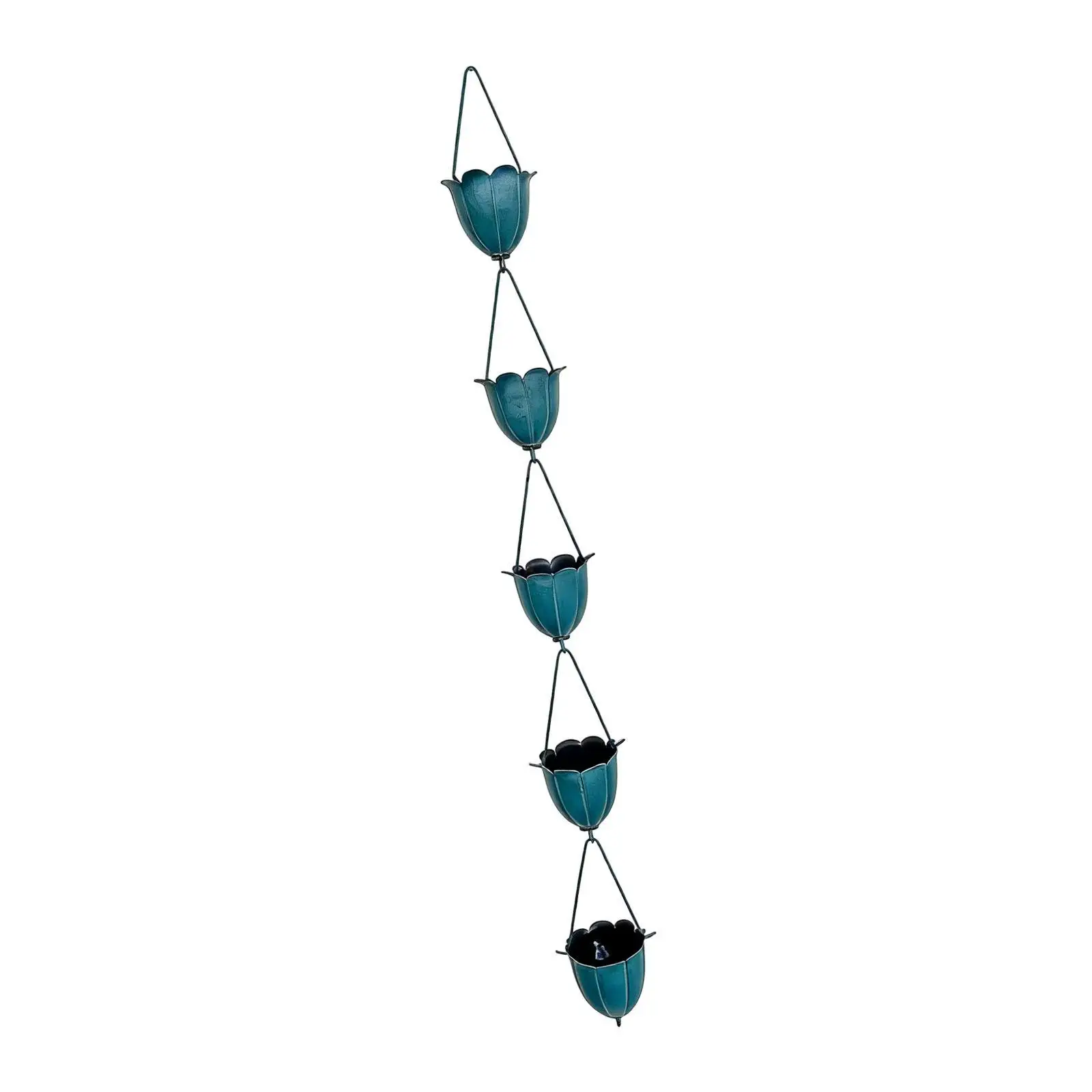 Rain Chain Rain Catcher Chain Decorative Replacement Water Diverter Iron Gutter Chain for Yard Awning Deck Roof Decoration