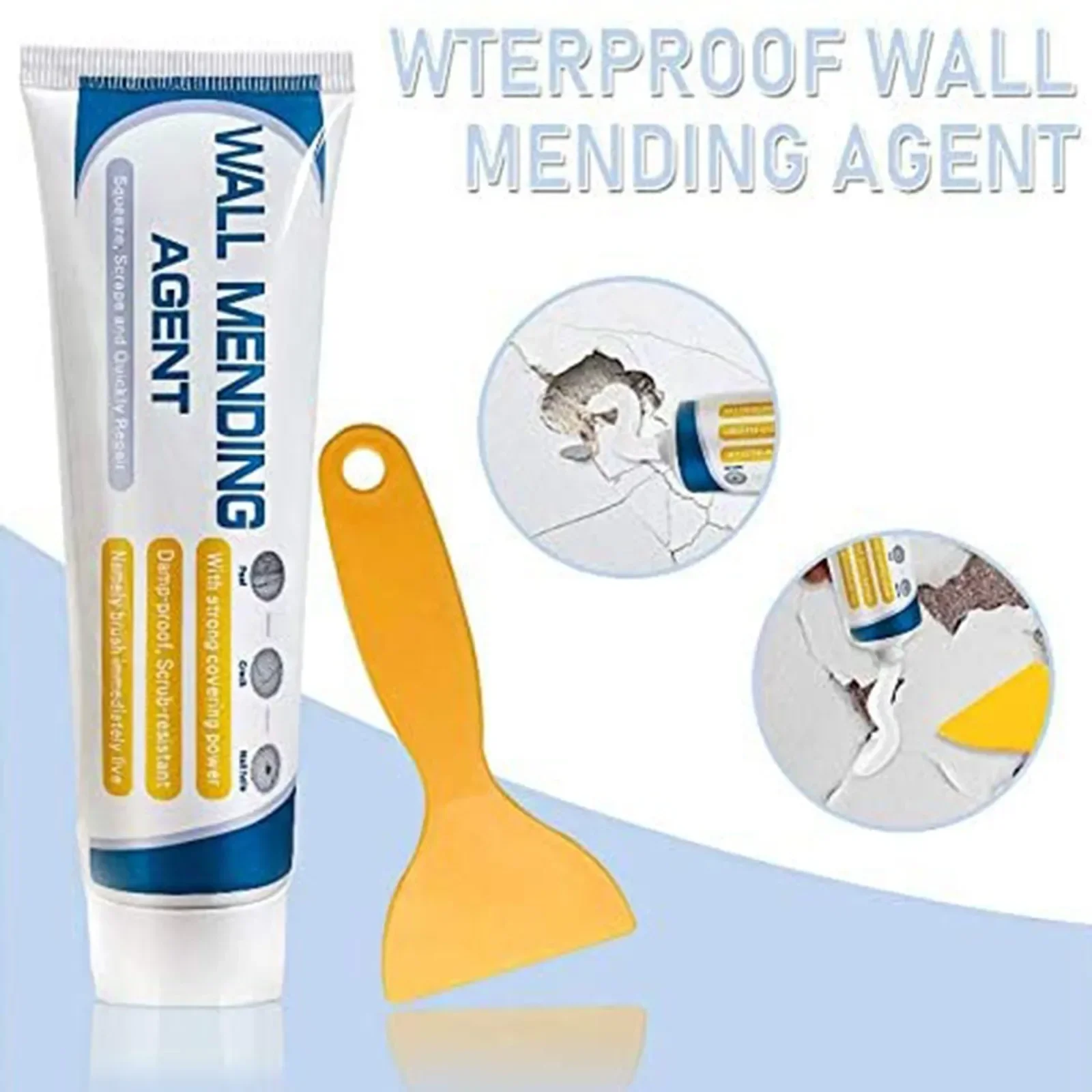 1/2PC NEW Wall Mending Agent 100g Wall Repair Cream With Scraper Paint Valid Mouldproof Quick-Drying Patch Restore