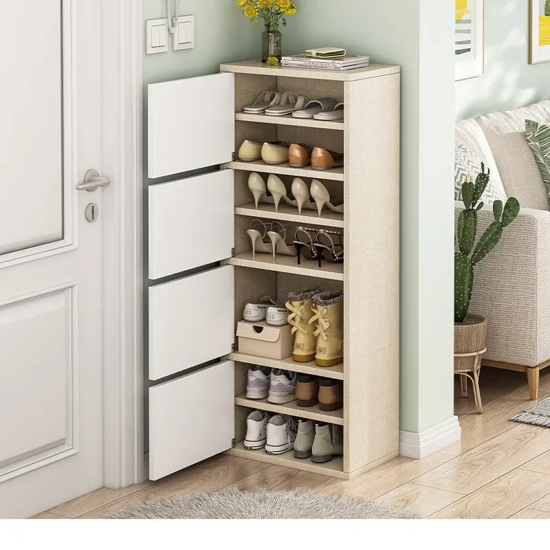 For Shoe Cabinet Household Door Space Saving Multi Layer Shoe Rack Large Capacity Dust Proof Economical Storage Cabinet