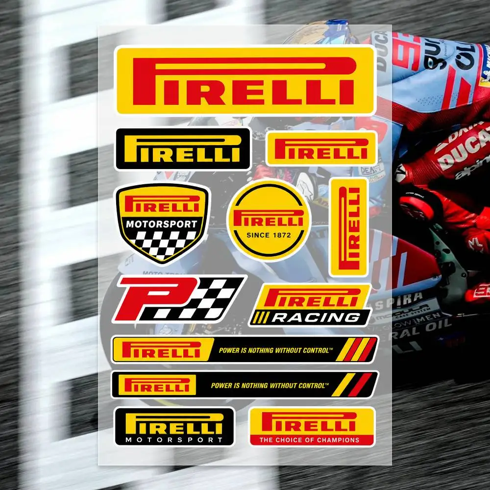 P-Pirelli Japanese Motorcycle Sticker Suitable for Motorcycle Body Reflective Car Sticker Helmet Decal