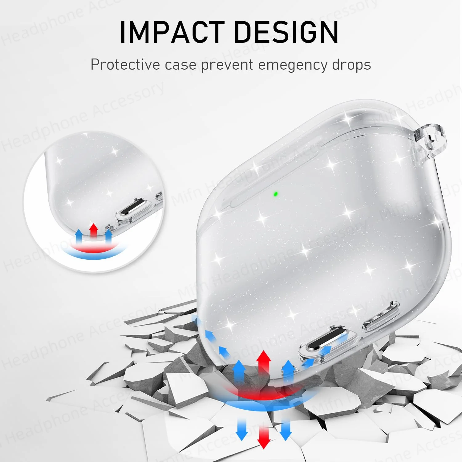 voor airpods 4 case cover soft shell Transparante TPU Cover met Cleaner Kit & Sleutelhanger Glitter Oortelefoon Gevallen voor AirPods 4 (2024)