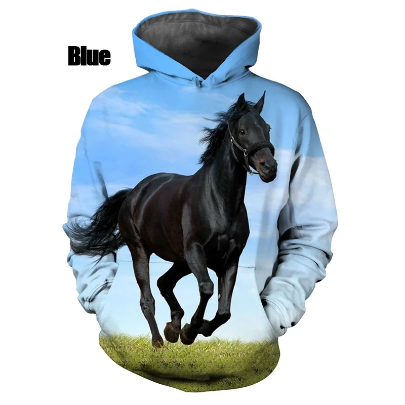 Hot Sale Horses 3D Print Hoodie Sweatshirts Men Women Fashion Casual Long Sleeve Pullover Print Harajuku Streetwear Hoodies