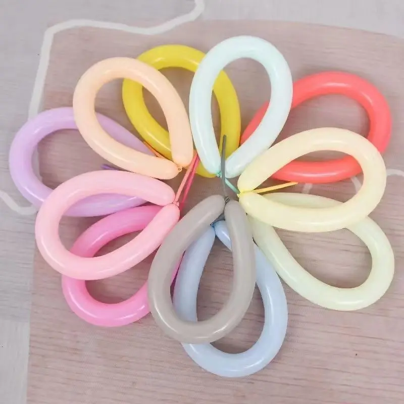 50/100 stücke Ballon Lange Streifen Spirale Stil Farbe Latex Sammeln Party Geburtstag Hochzeit Dekoration Ballon Design Inflator TMZ – Detail 9