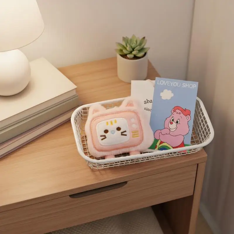 Leuke Cartoon TV Kat Pluche Decoratie Hanger Sleutelhanger Kawaii Kat Gevuld Pop Speelgoed Rugzak Hanger Ornament Accessoires Geschenken