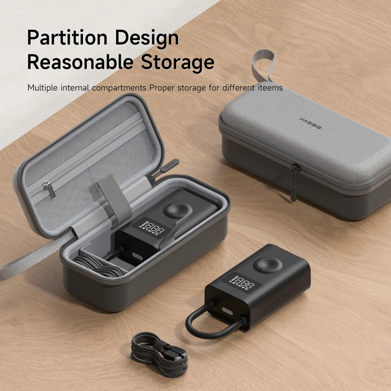 Hagibis Carrying Case for Tire Inflator Portable Air Compressor Car Air Pump Storage Bag Hard Shell Case for Other Accessories