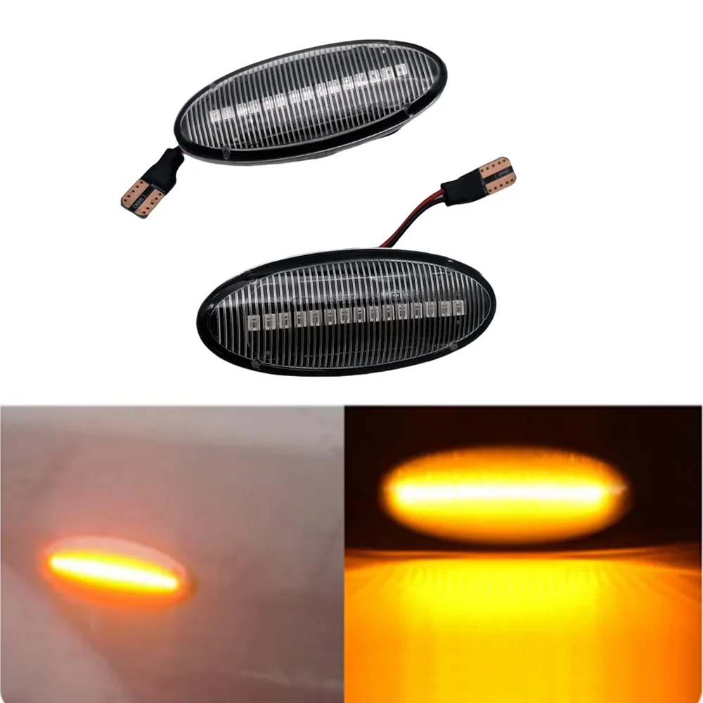 For Nissan NV200 X-trail Qashqai J10 Cube Juke F15 Leaf Micra K13 LED New Dynamic Turn Signal Lamp Side Marker Light  Auto Parts