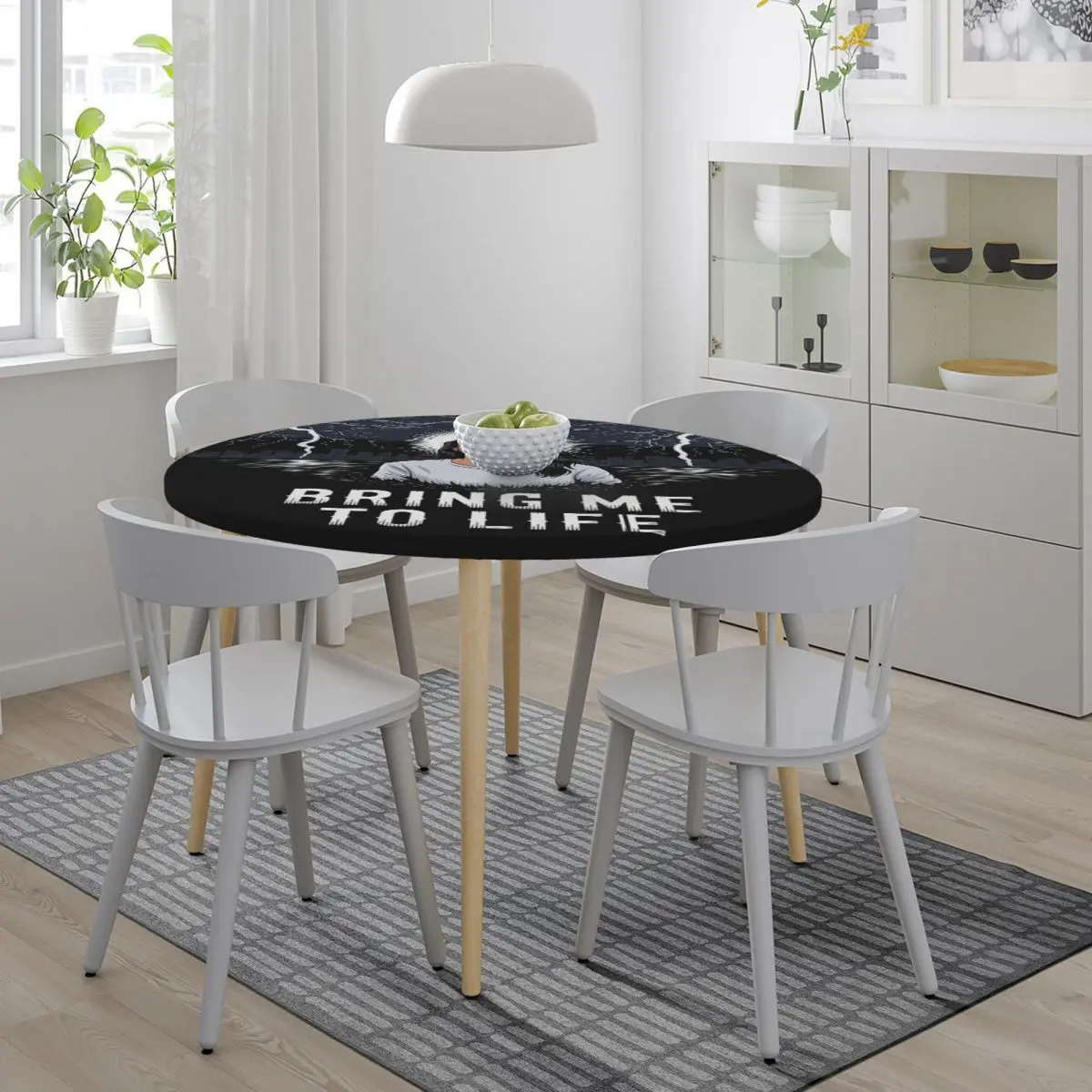 Evanescence Echoes Of Rebirth Waterproof Round Tablecloth Oilproof Table Cloth for Kitchen Events Dining Table Cover